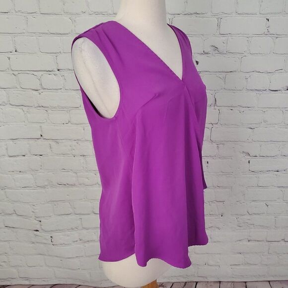 RACHEL Rachel Roy Orchid Faux Wrap Sleeveless Blouse S NEW - Picture 2 of 6